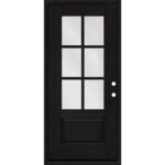Exterior Doors - 3/4 6 Panel Black