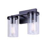 Black Double Vanity Light